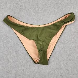 🌼NWT J. Crew Curved-waist Cheeky Bikini Bottom Size Medium Green BC125